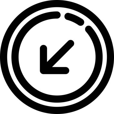 ok yönü simgesi ana hat biçiminde