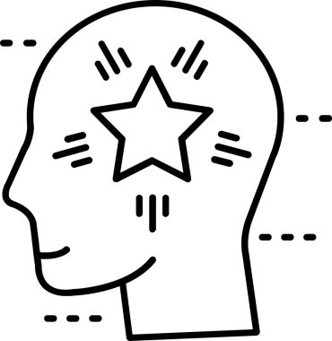 ana hatlı yıldız adam simgesi