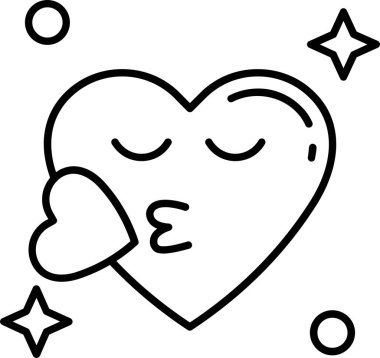 Aşk. Web simgesi basit illüstrasyon