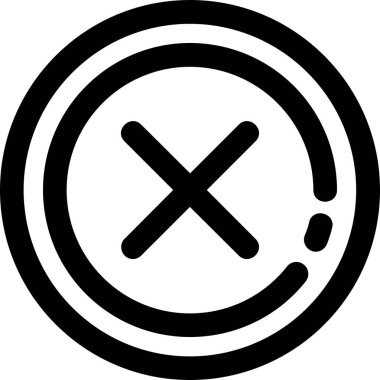 Simge vektör illüstrasyonunu iptal et