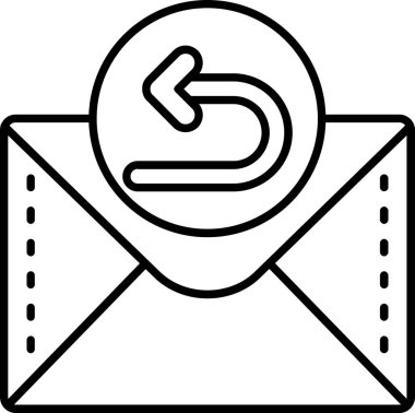 e-posta mektup simgesi ana hat biçiminde