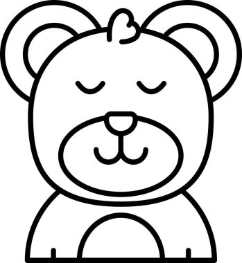 Ayı ağı simgesi, basit vektör illüstrasyonu