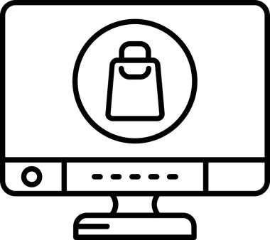 Dizüstü bilgisayar simgesi vektör çizimi