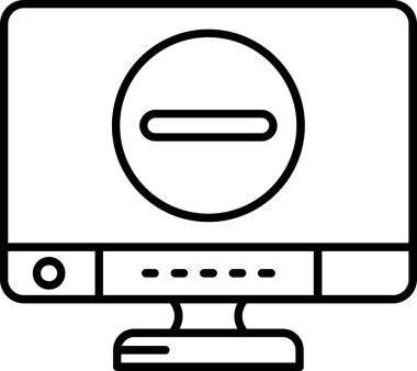 Bilgisayar. Web simgesi basit illüstrasyon