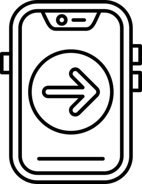 Cep telefonu simgesi, vektör illüstrasyonu