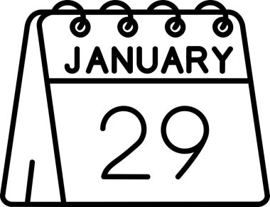 Şubat 20 - dış hat biçiminde takvim simgesi - vektör