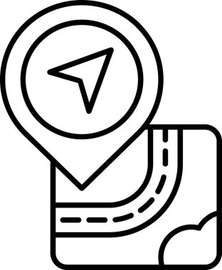 konum haritası gezinme simgesi ana hat biçiminde