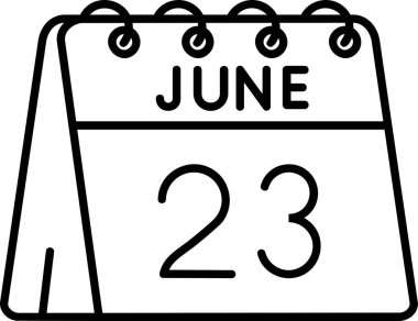 2 Haziran ve, takvimin tarih simgesi, takvim simgesi