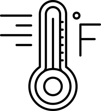 Sıcaklık sıcaklığı simgesi dış hat biçiminde