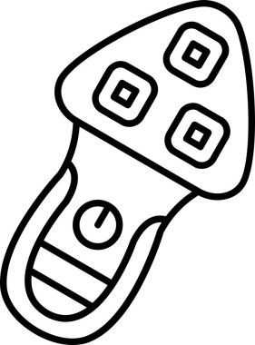 Oyun kumandası simgesi. Beyaz arkaplanda izole edilmiş web tasarımı için joystick kontrol vektör simgesi taslağı