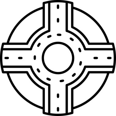 Hıristiyan kilisesi vektör illüstrasyon ana hatları simgesi