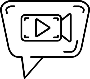 Video oynatıcı simgesini çal. beyaz arkaplanda izole edilmiş web tasarımı için video oynatıcı vektör simgesi