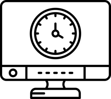 Bilgisayar. Web simgesi basit illüstrasyon