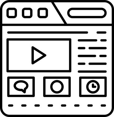 bilgisayar ekranı web simgesi ana hat biçiminde