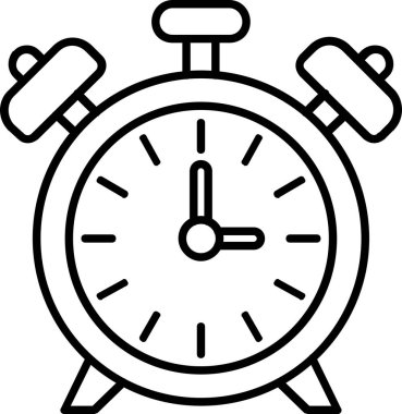 Saat simgesi vektör illüstrasyonu