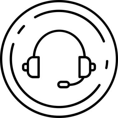 kulaklık simgesi vektör illüstrasyonu