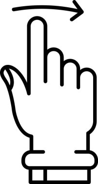 El parmağı jest simgesi