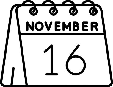 Kasım simgesinin tarihli takvim