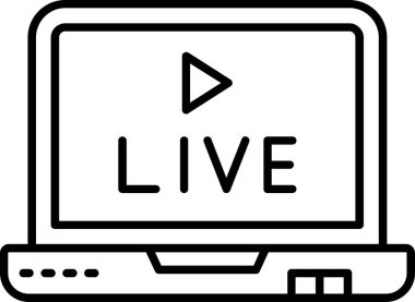canlı yayın çizgisi simgesi vektörü