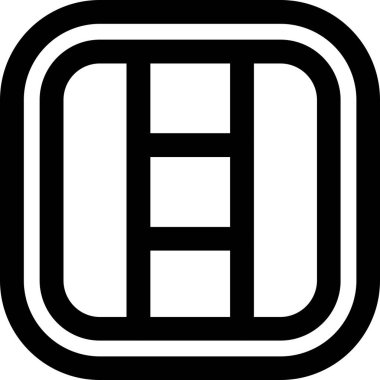 Modern b 'nin vektör çizimi hastanenin ikonundan yoksun