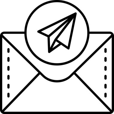 zarf e- posta simgesi ana hat biçiminde