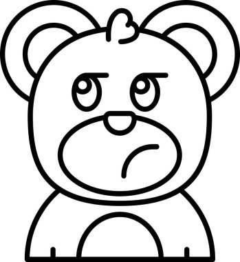 Ayı çizgi film tasarımı, vektör illüstrasyonu şirin karakter simgesi tema vektör illüstrasyonu