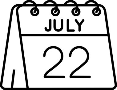 2 Temmuz ve tarih vektör simgesi