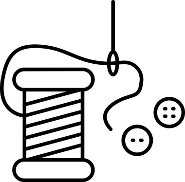 İplik ipliği iğne simgesi