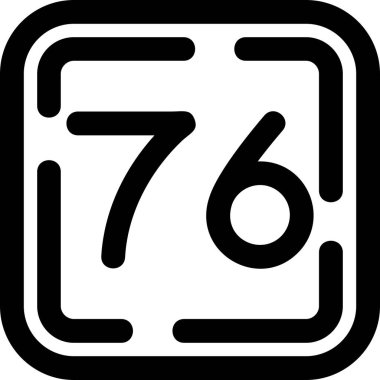 79 simgesinin vektör illüstrasyonu