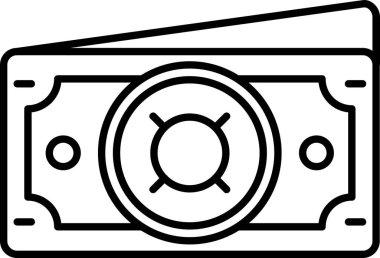 para nakit dolar simgesi ana hatları biçiminde