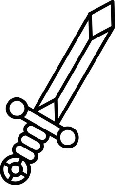 Kılıç. Web simgesi basit tasarım