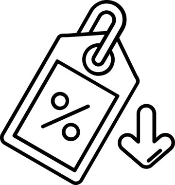 Alışveriş etiketi. Basit tasarım