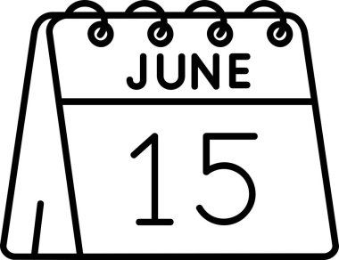 Takvim simgesi tasarımı, vektör illüstrasyonu