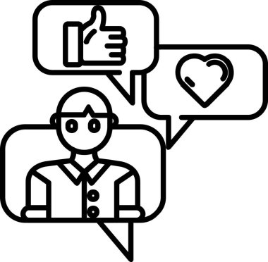 İş dünyasındaki geri bildirim derecelendirme müşteri simgesi - yönetim kategorisi