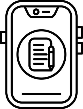 akıllı telefon simgesi vektör illüstrasyonu