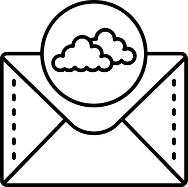 ana hatlar biçiminde bulut e- posta simgesi