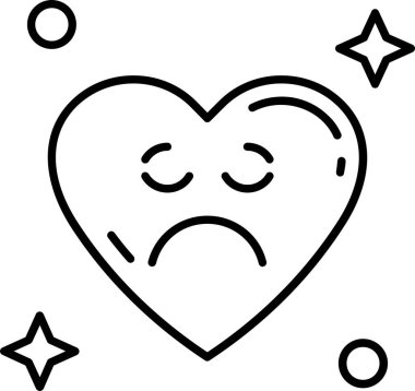 Üzücü simge vektör illüstrasyonu