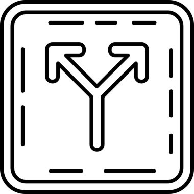 ok yönü simgesi ana hat biçiminde