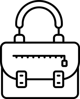 Evrak çantası. Web simgesi vektör illüstrasyonu