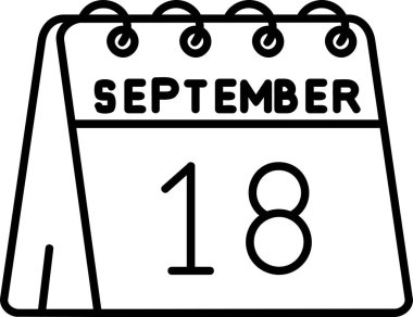 Takvim simgesi, basit illüstrasyon tasarımı