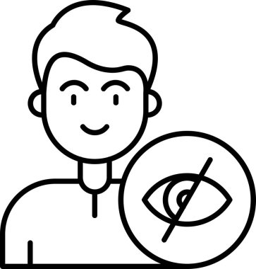 erkek gözü görünüm simgesi ana hat biçiminde