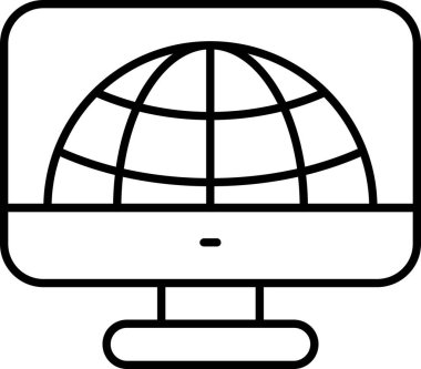 bilgisayar izleyici dünya simgesi