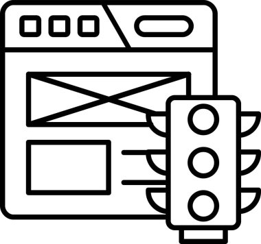 Web sunucu vektör illüstrasyonu