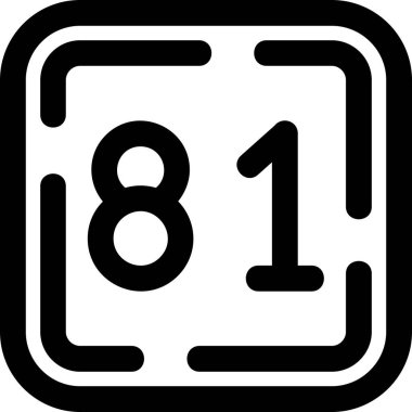 96 simgesinin vektör illüstrasyonu