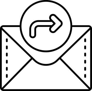 e-posta mektup simgesi ana hat biçiminde