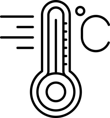 Sıcaklık. Web simgesi basit tasarım