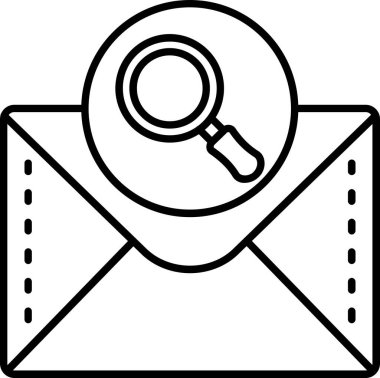 Arama simgesi. Web için basit arama vektör simgeleri çizimi