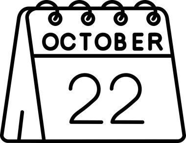 2 Ekim - takvim simgesi, vektör