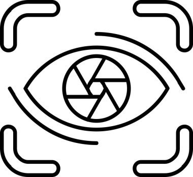 Göz simgesi vektör illüstrasyonu