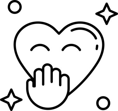 Aşk. Web simgesi basit tasarım